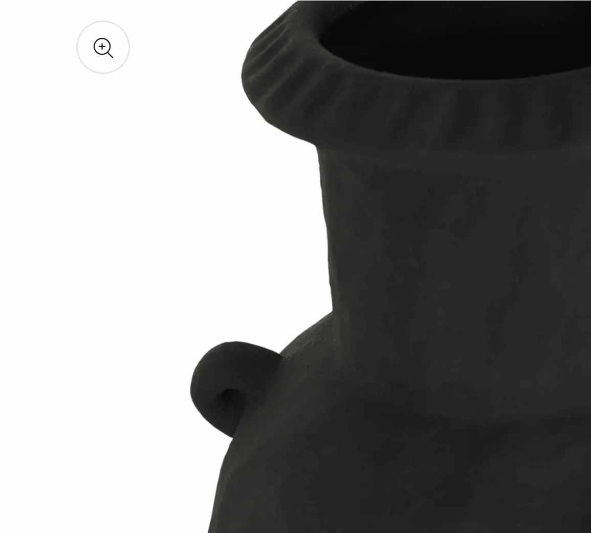Florabelle Tall Black Terracotta Vase