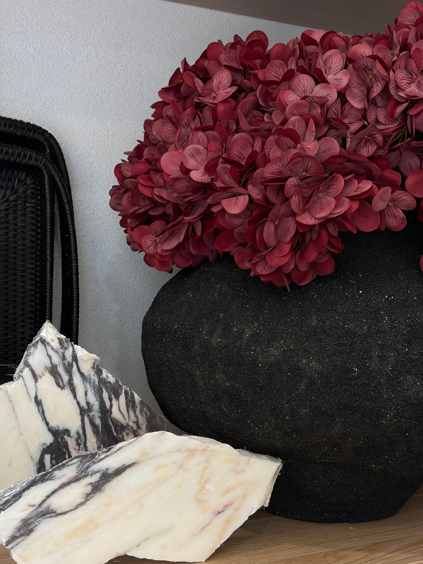 5 Heads Burgundy Hydrangea