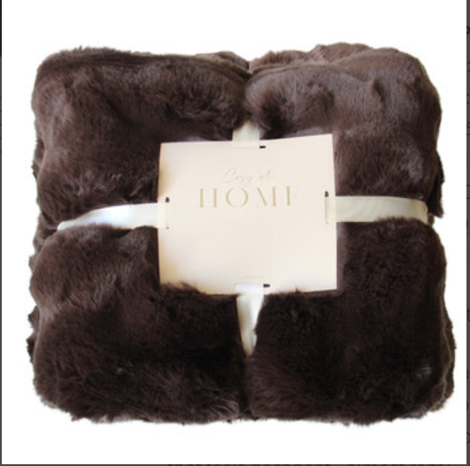 Blanket Lux Faux Fur Espresso