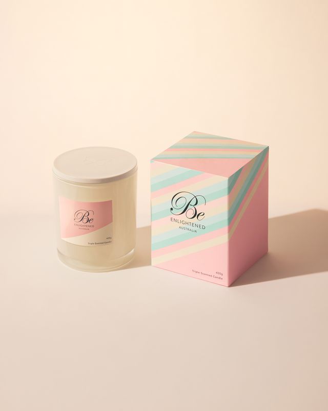 Be Enlightened- LOTUS FLOWER TRIPLE SCENTED 2 WICK 420G CANDLE