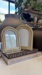 ARCH ROPE DETAIL GOLD FRAME 5X7