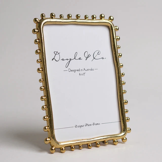 GOLD DOTTED EDGE FRAME 4X6