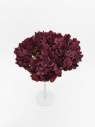 5 Heads Burgundy Hydrangea