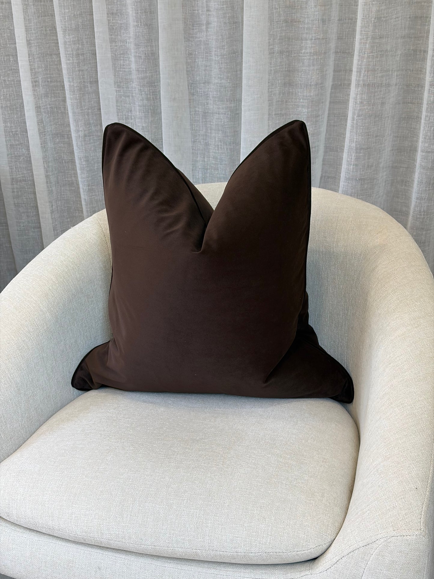 Dark Chocolate Cushion 55by55CM W/Feather Ins