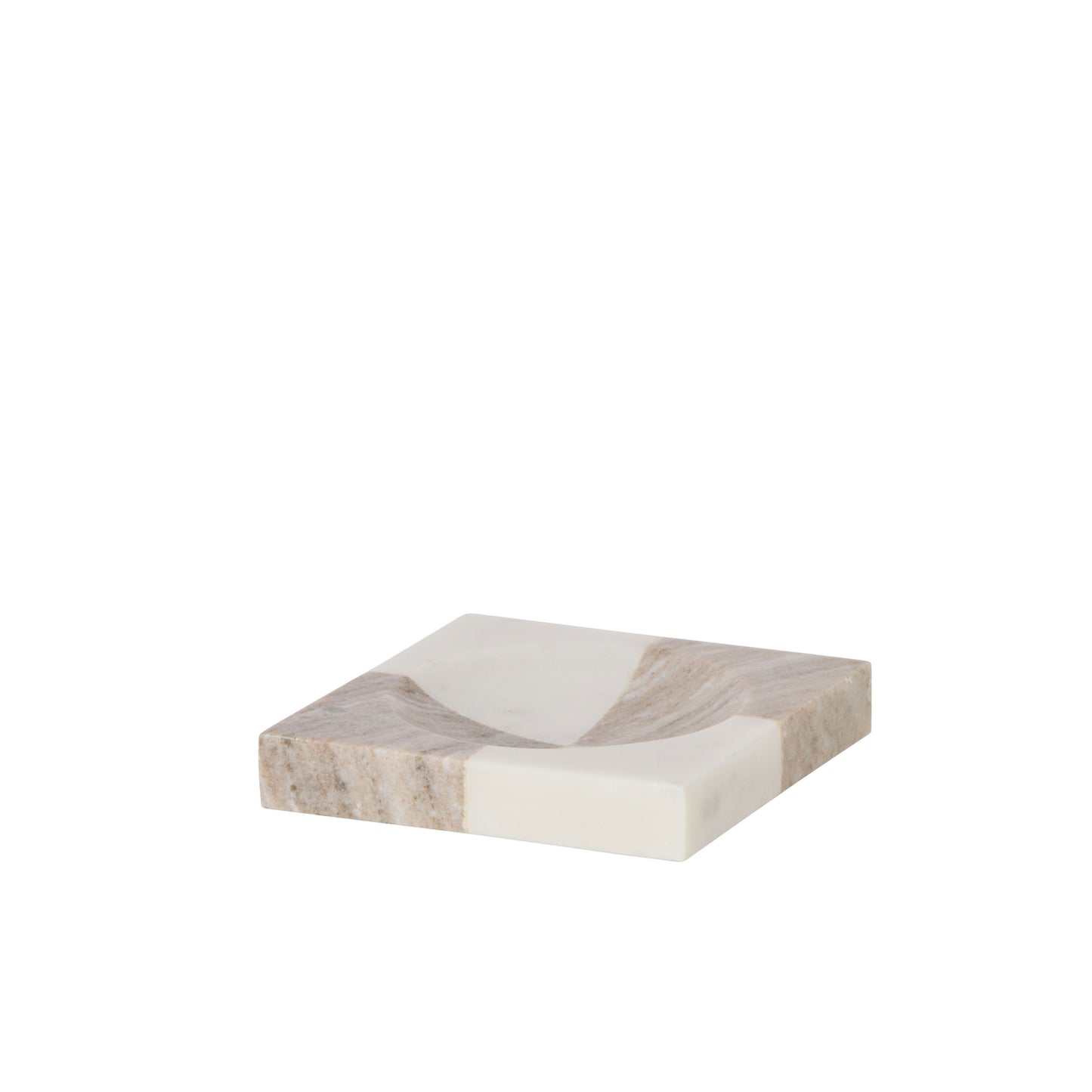Sachi Check Dish White & Beige