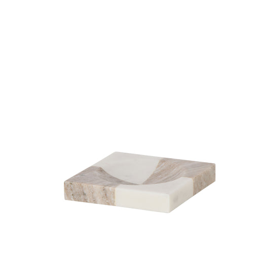 Sachi Check Dish White & Beige