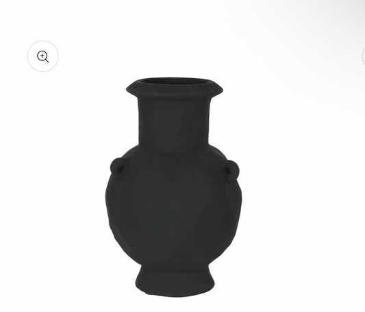 Florabelle Tall Black Terracotta Vase