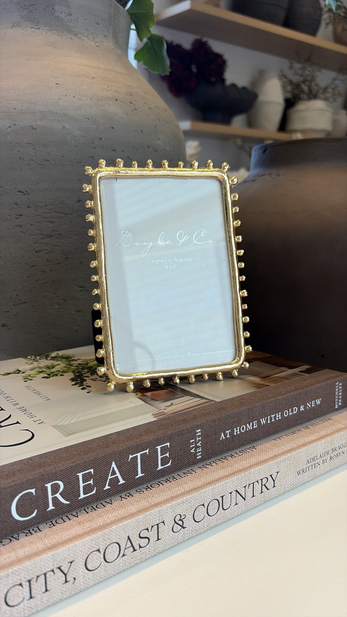 GOLD DOTTED EDGE FRAME 4X6