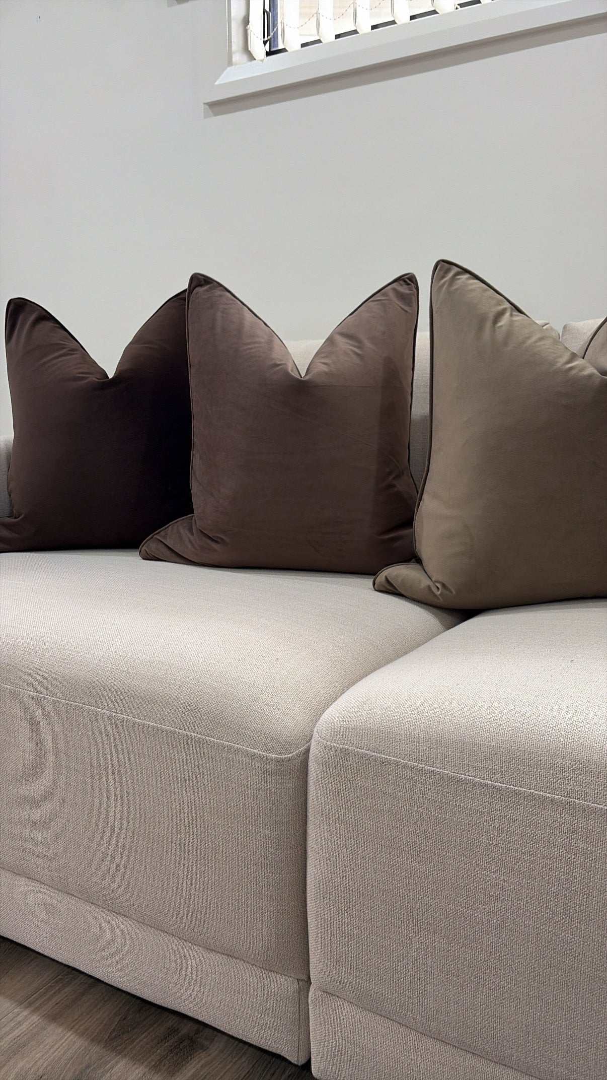 Mocha Cushion 55by55CM W/Feather Ins