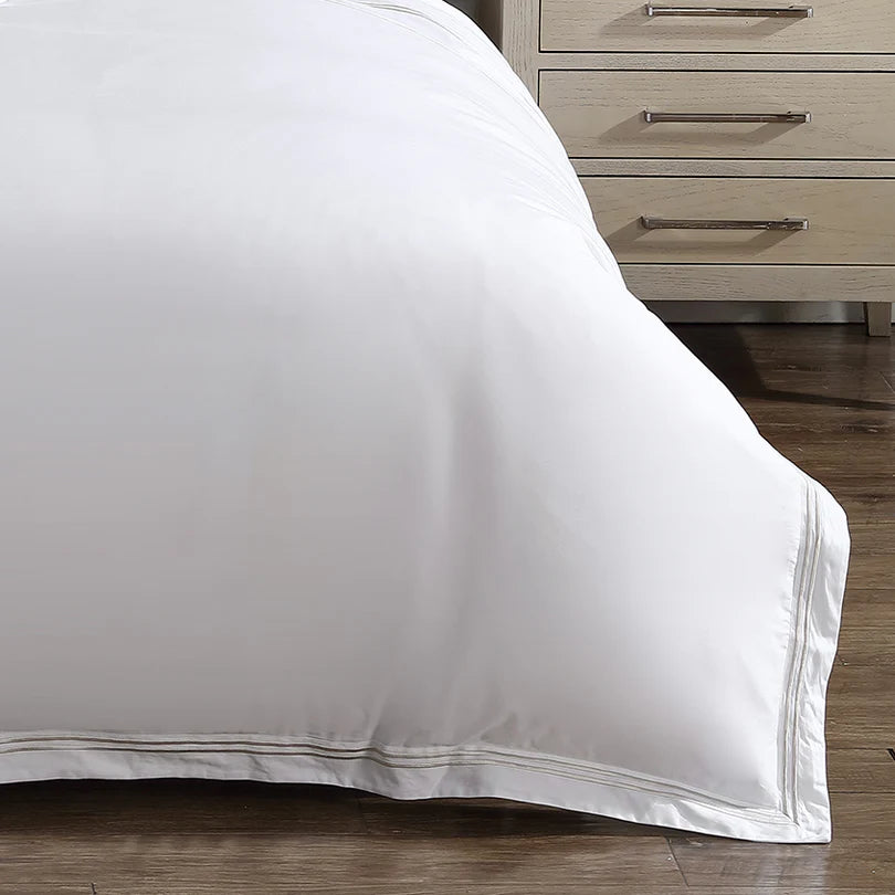 Santiago Quilt Cover Set  Stone