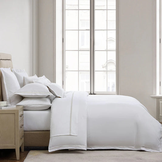 Santiago Quilt Cover Set  Stone